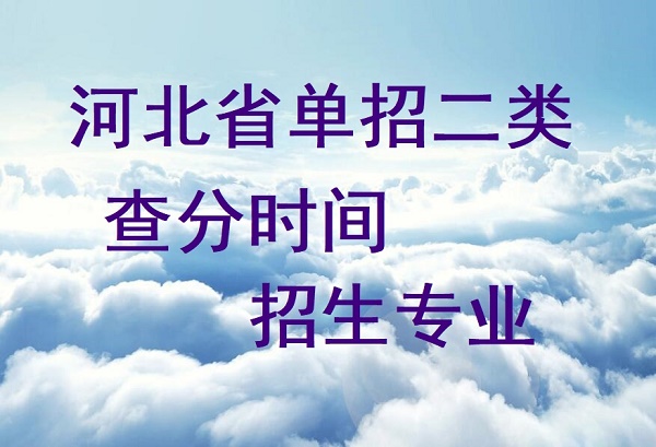 2024年河北省單招二類查分時間及招生專業(yè)